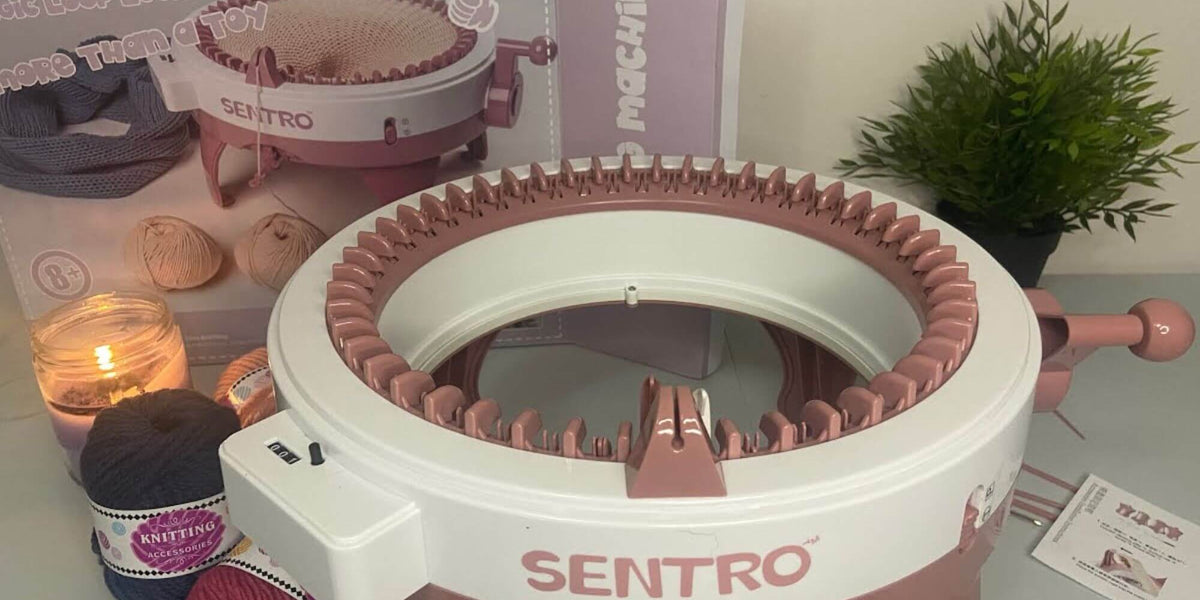 Mortorizing the Sentro Circular Knitting Machine with a Paint Can Lid  Adapter 