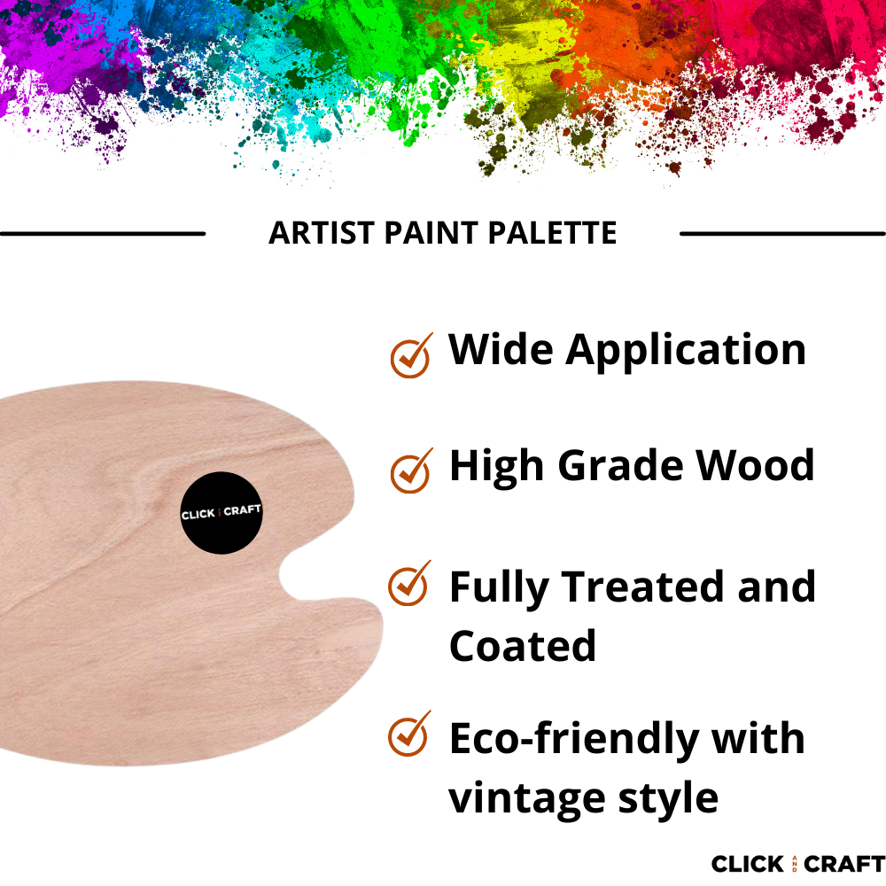 Artist Wooden Painting Palette 30x40cm for Acrylic & Oil Painting