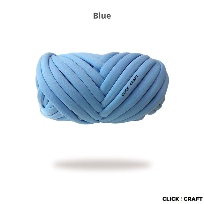 Blue - Cotton Tube Yarns  Learn How To Arm Knit With Our DIY Kits — Click  and Craft
