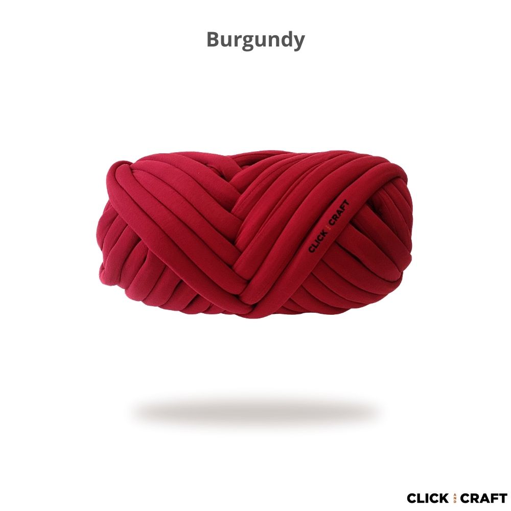Burgundy - Cotton Tube Yarns