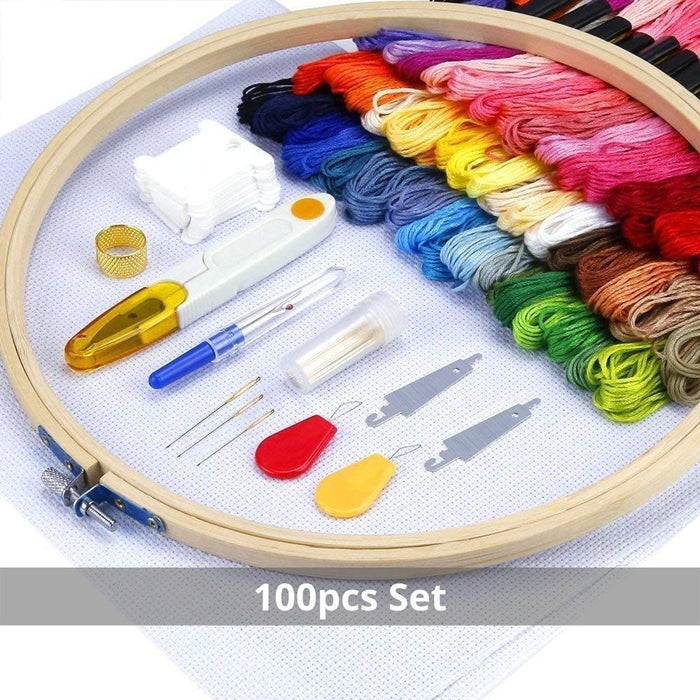 50-100pcs Embroidery Starter Kits with All Accessories