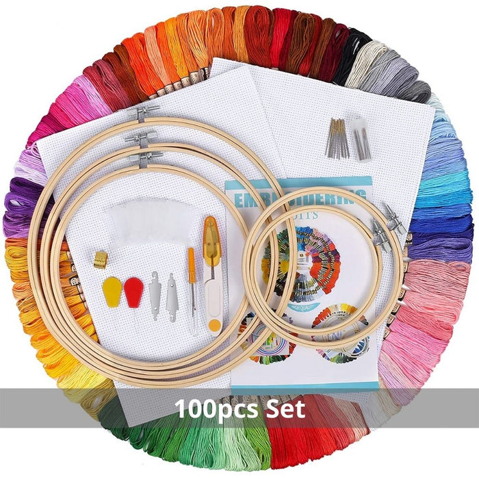 50-100pcs Embroidery Starter Kits with All Accessories