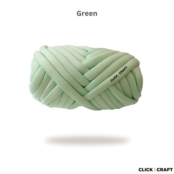 Green - Cotton Tube Yarns  Learn How To Arm Knit With Our DIY Kits — Click  and Craft