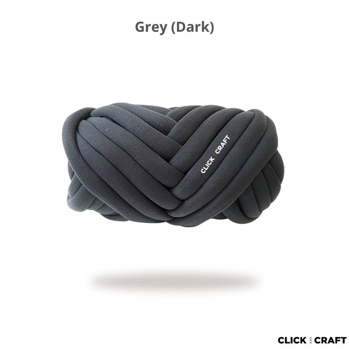 Dark Grey - Cotton Tube Yarns  Learn How To Arm Knit With Our DIY Kits —  Click and Craft
