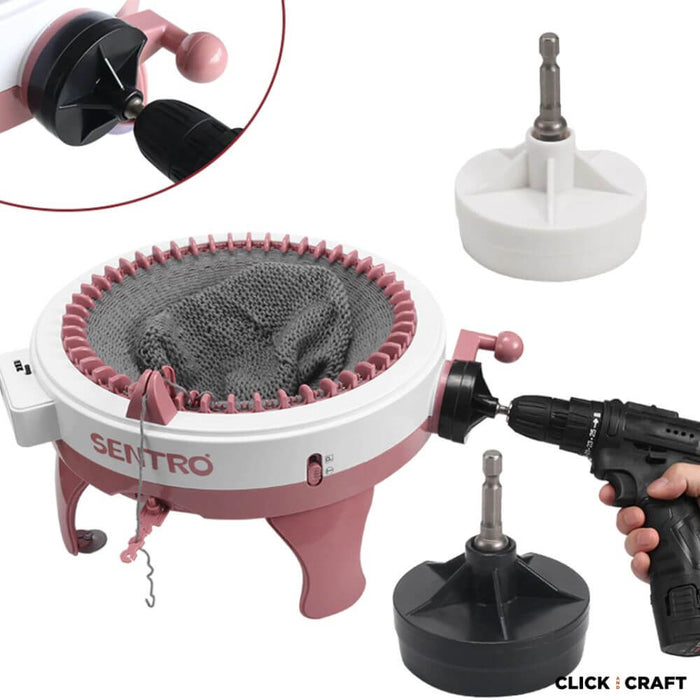 Sentro / Jamit and clones circular knitting loom drill adapter . 
