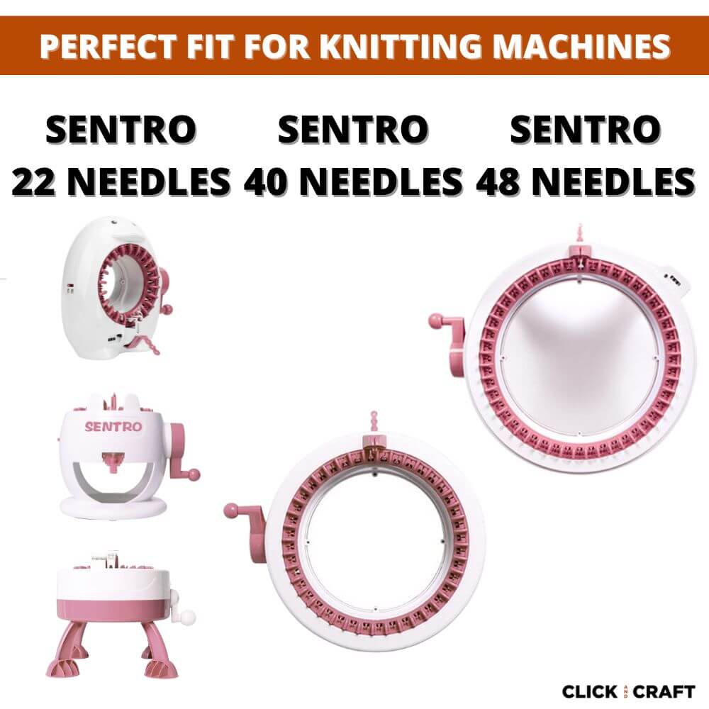 SENTRO Knitting Machine, Hvordan opbevare i jeres maskiner, men ender jo  med at have en del af dem i forskellige størrelser