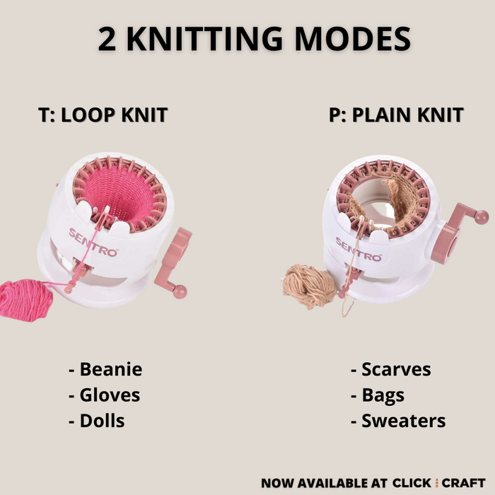 Knitting Machine for Craft Projects 48 & 40 Needles Knitting Machine Kit  With Row Counter for Scarf, Hat, Socks, Gloves and More 