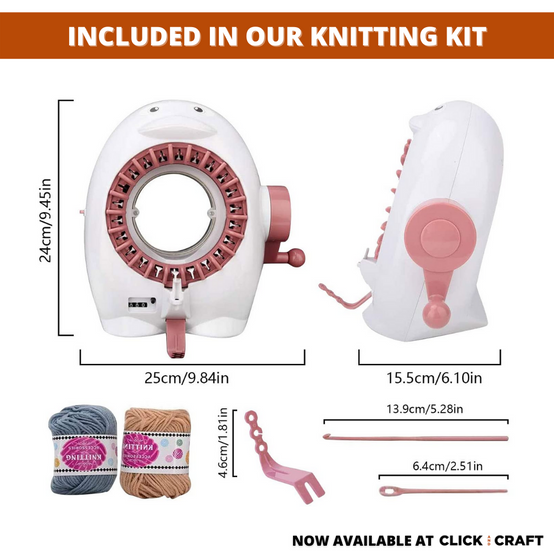 22-Needle Knitting Machines Kit with Row Counter