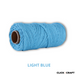 Light Blue Macrame Cords | 3-Strand 100% Cotton Cords 100m/109yd