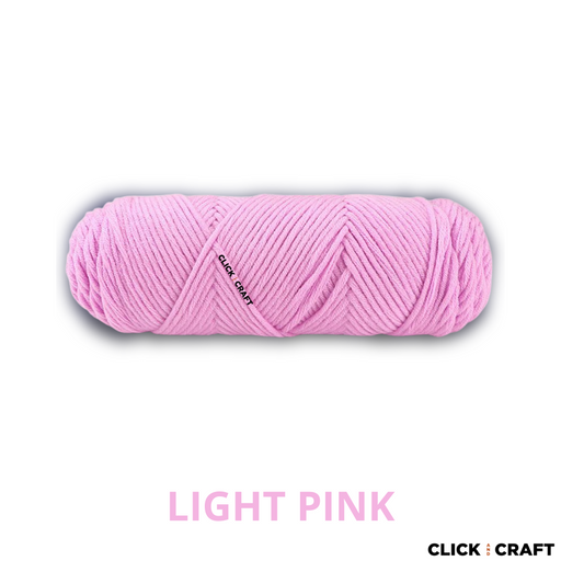 Light Pink Knitting Cotton Yarn | 8-ply Light Worsted Double Knitting