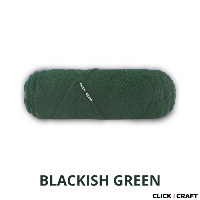 Blackish Green Knitting Cotton Yarn | 8-ply Light Worsted Double Knitting