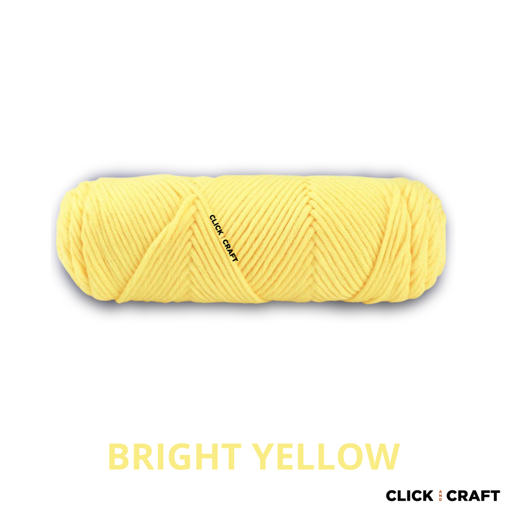 Bright Yellow Knitting Cotton Yarn 8ply Light Worsted Double Knitti
