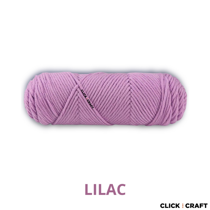 Lilac Knitting Cotton Yarn | 8-ply Light Worsted Double Knitting