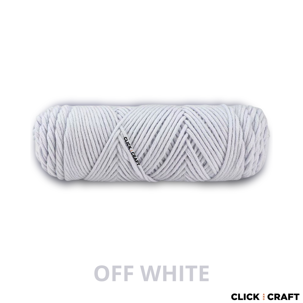 Off-White Knitting Cotton Yarn | 8-ply Light Worsted Double Knitting