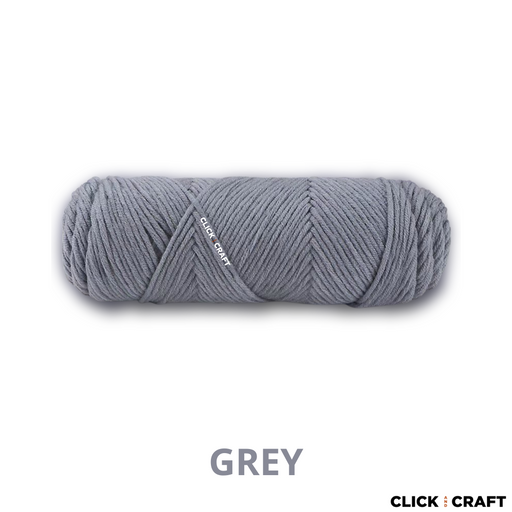 Grey Knitting Cotton Yarn | 8-ply Light Worsted Double Knitting