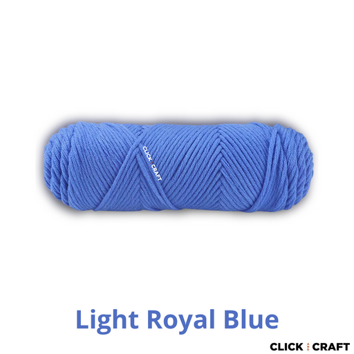 Light Royal Blue Knitting Cotton Yarn | 8-ply Light Worsted Double Knitting
