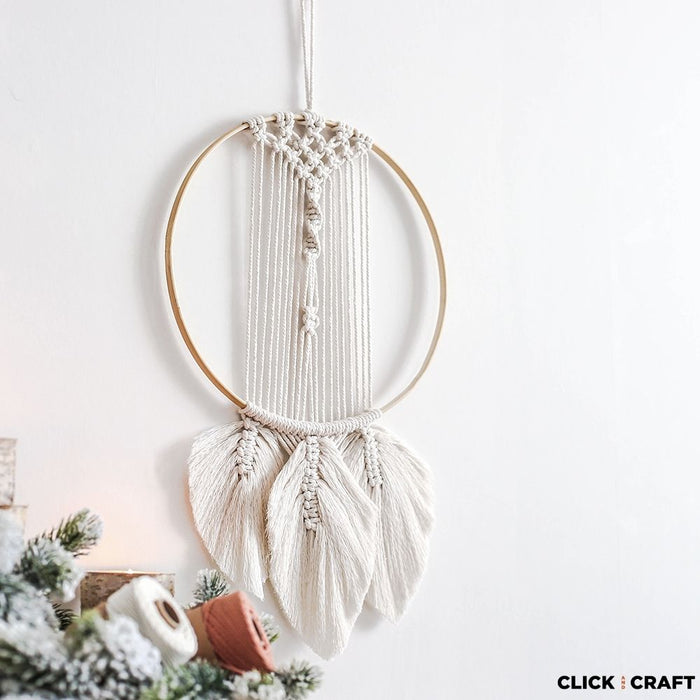 Macrame Kit - Easy - The Circle and 3 Leaves — Click and Craft