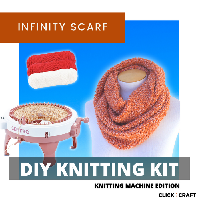 Professional Scarf Knitting Machine Weaving Loom Kit Yarn Needle