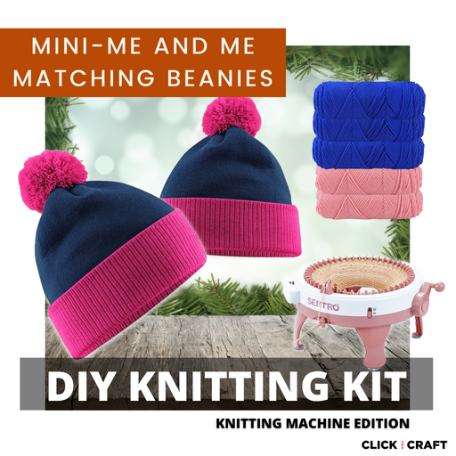 DIY Knitting Machine Kit - Matching Beanies