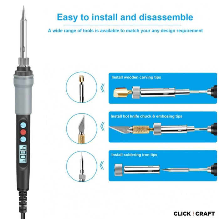 Adjustable Temperature Soldering Iron for Wood Leather Burning Kit