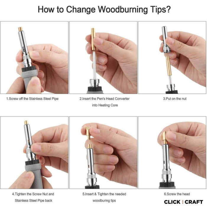 Wood Burning Kit, Burning Kit for Beginners with 5 Levels Temperature  Control - Safe and Better Choice,Pyrography Tool kit for  Embossing/Carving/Soldering & Pyrography 